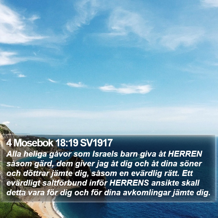 4 Mosebok 18:19 SV1917 Bible Study