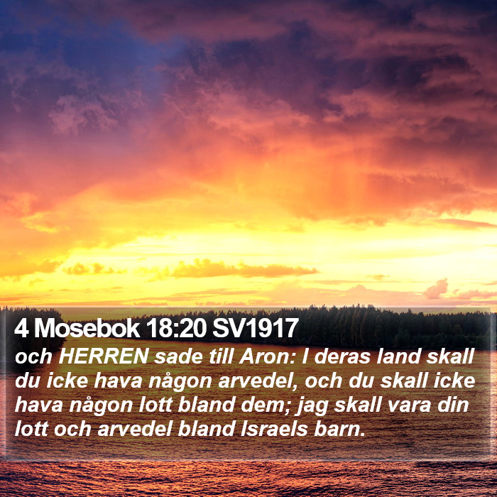 4 Mosebok 18:20 SV1917 Bible Study