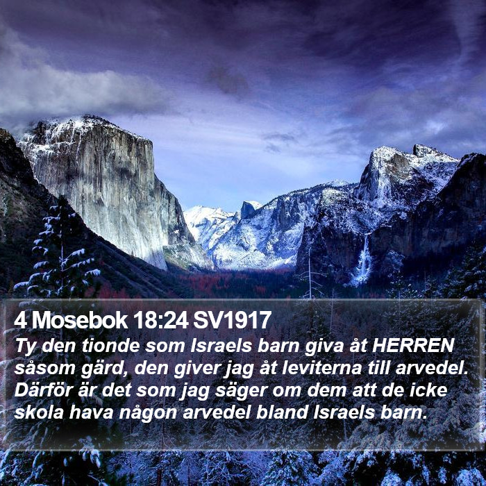 4 Mosebok 18:24 SV1917 Bible Study