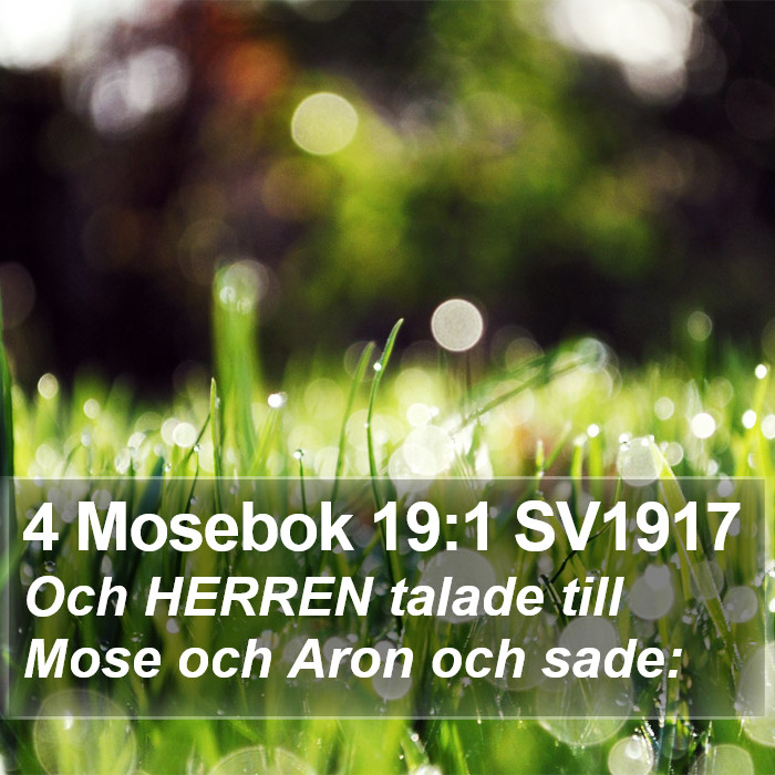 4 Mosebok 19:1 SV1917 Bible Study
