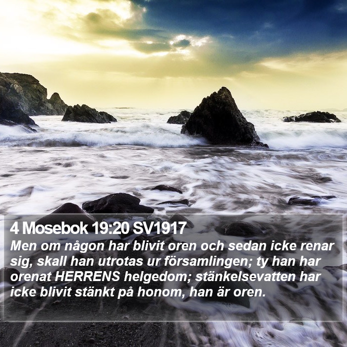 4 Mosebok 19:20 SV1917 Bible Study