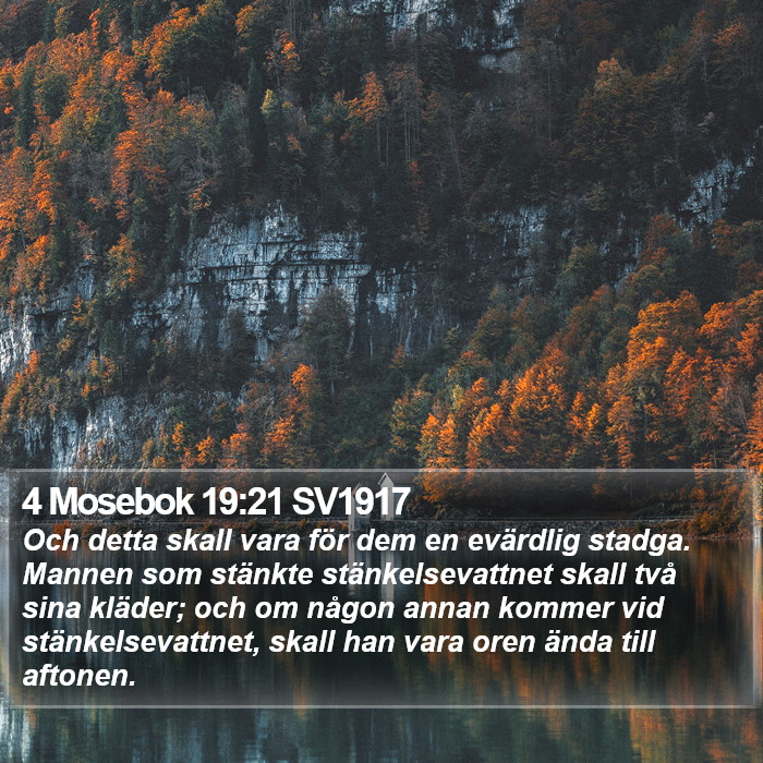 4 Mosebok 19:21 SV1917 Bible Study