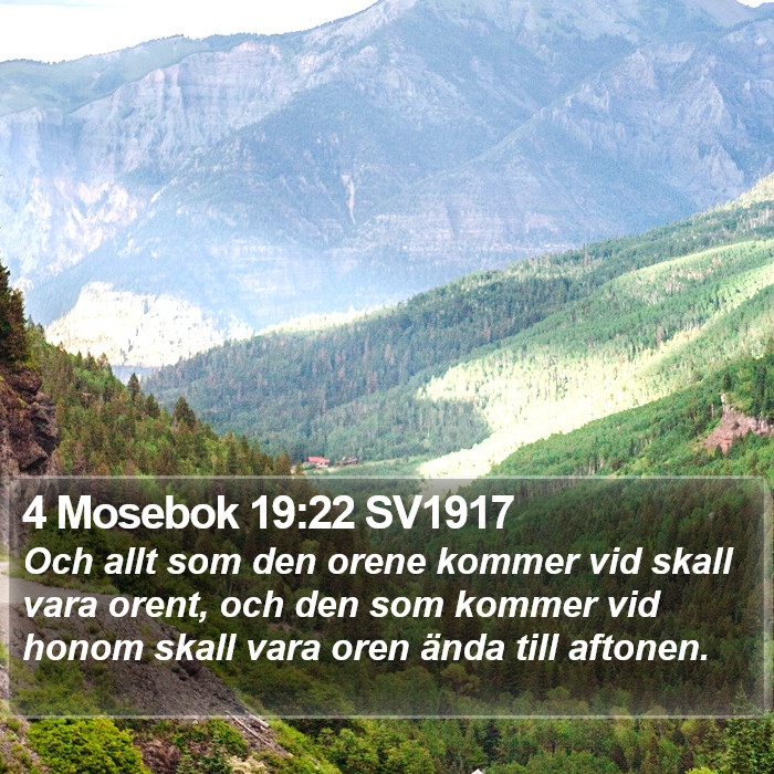 4 Mosebok 19:22 SV1917 Bible Study