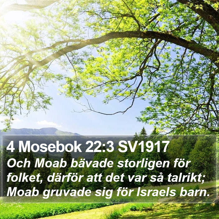 4 Mosebok 22:3 SV1917 Bible Study