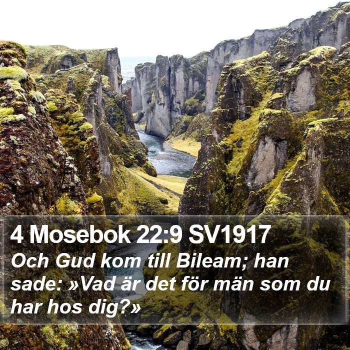 4 Mosebok 22:9 SV1917 Bible Study