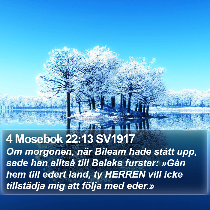 4 Mosebok 22:13 SV1917 Bible Study