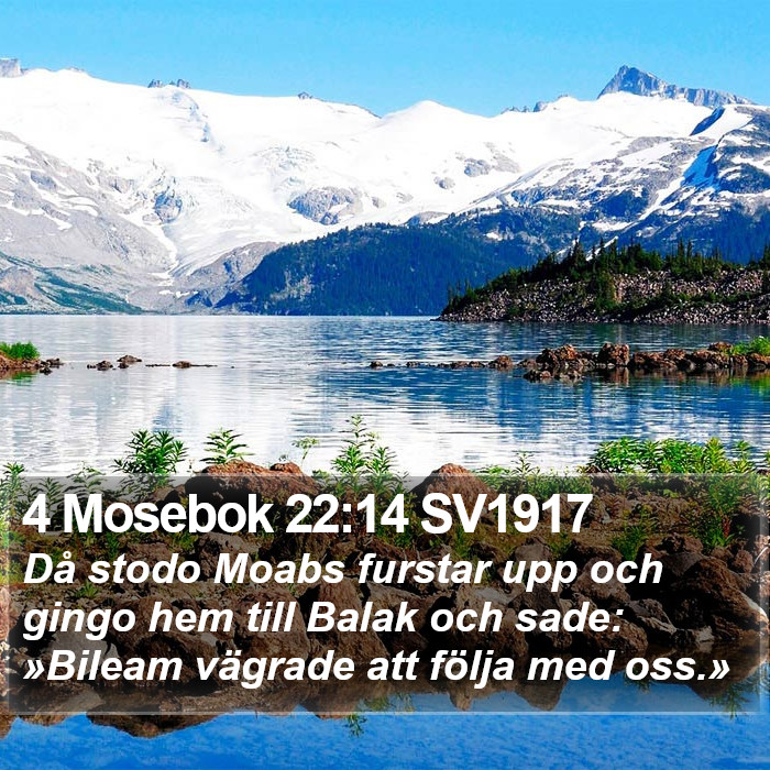 4 Mosebok 22:14 SV1917 Bible Study