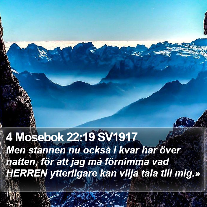 4 Mosebok 22:19 SV1917 Bible Study