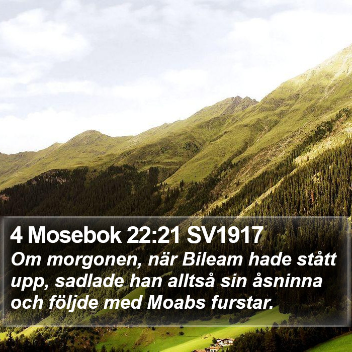 4 Mosebok 22:21 SV1917 Bible Study