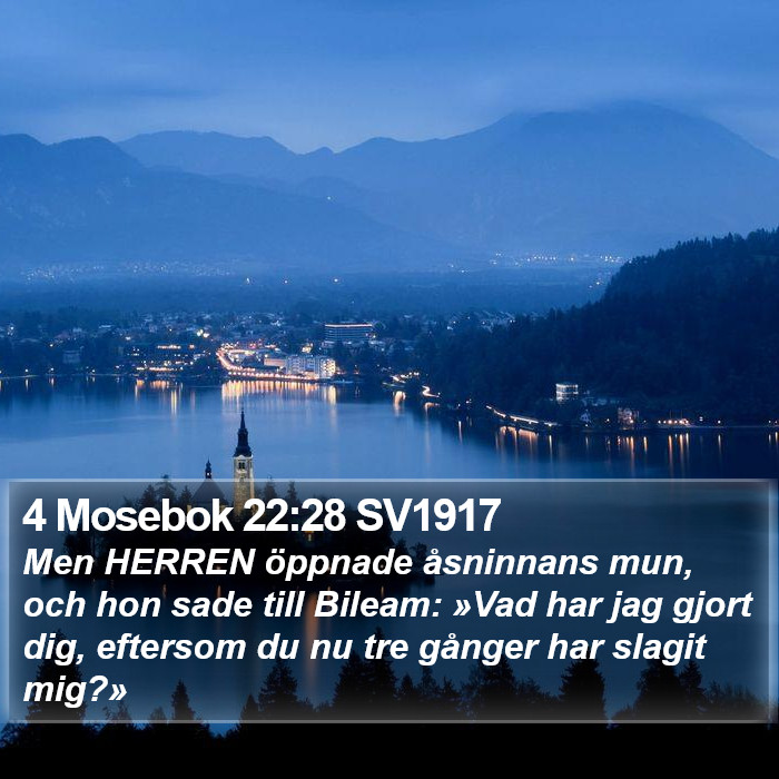 4 Mosebok 22:28 SV1917 Bible Study