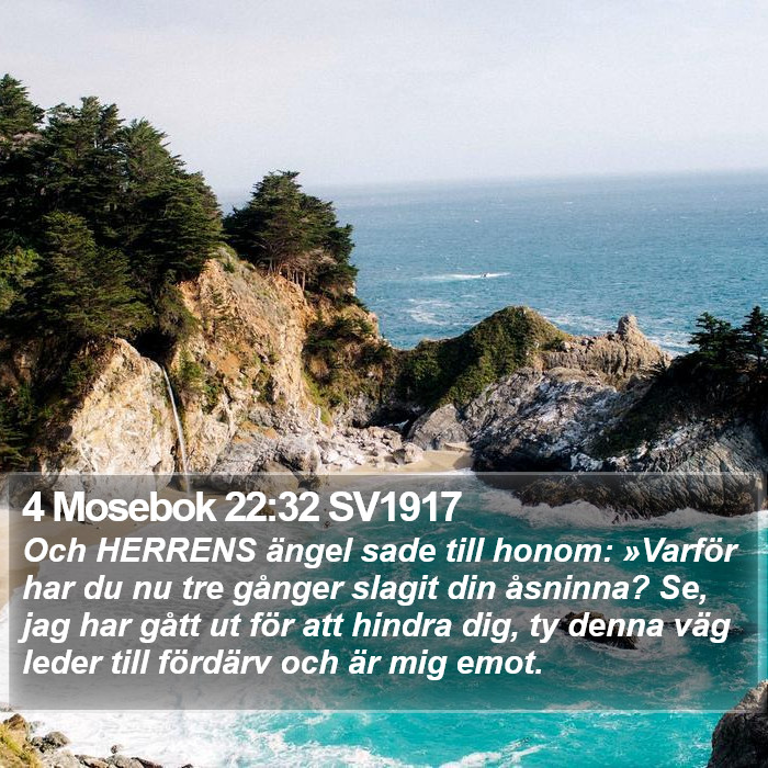 4 Mosebok 22:32 SV1917 Bible Study