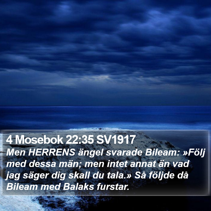 4 Mosebok 22:35 SV1917 Bible Study