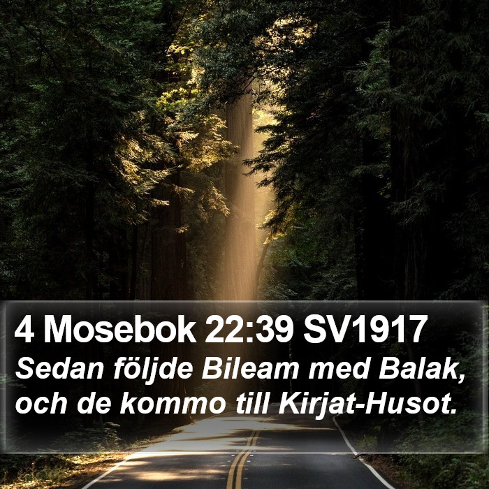 4 Mosebok 22:39 SV1917 Bible Study