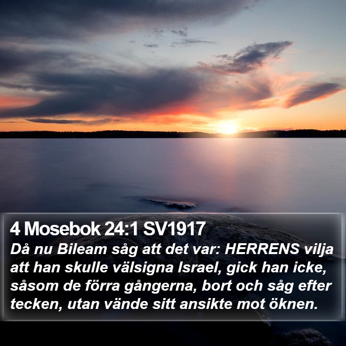 4 Mosebok 24:1 SV1917 Bible Study