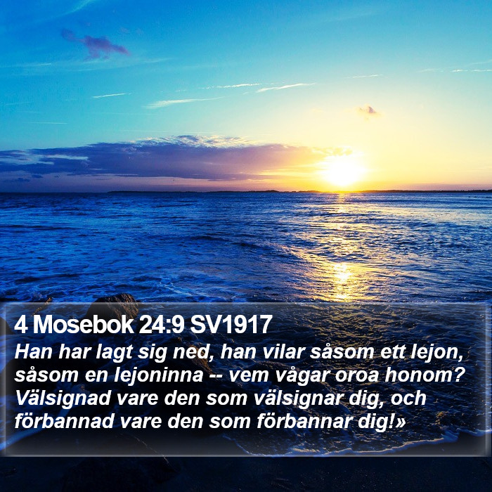 4 Mosebok 24:9 SV1917 Bible Study