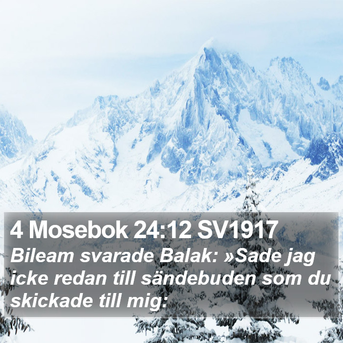 4 Mosebok 24:12 SV1917 Bible Study