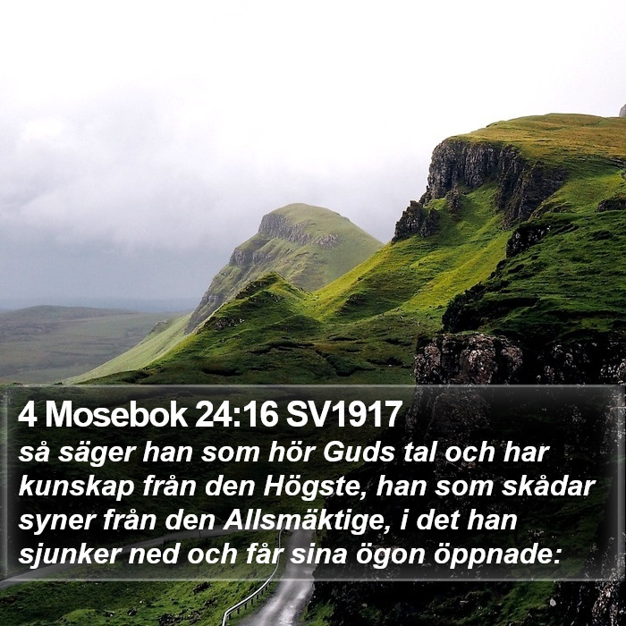 4 Mosebok 24:16 SV1917 Bible Study