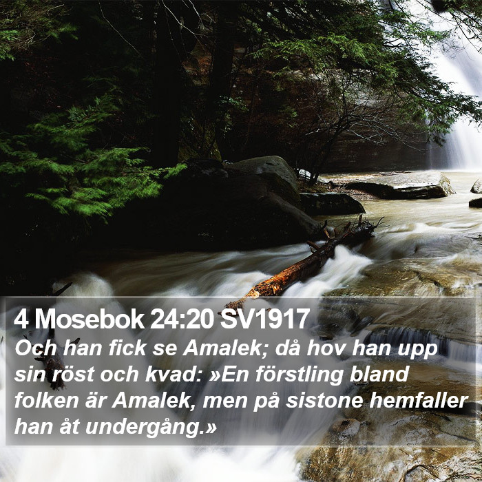 4 Mosebok 24:20 SV1917 Bible Study