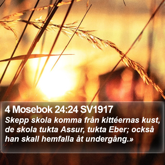 4 Mosebok 24:24 SV1917 Bible Study