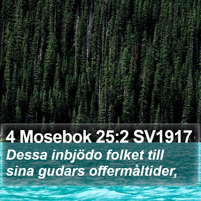 4 Mosebok 25:2 SV1917 Bible Study