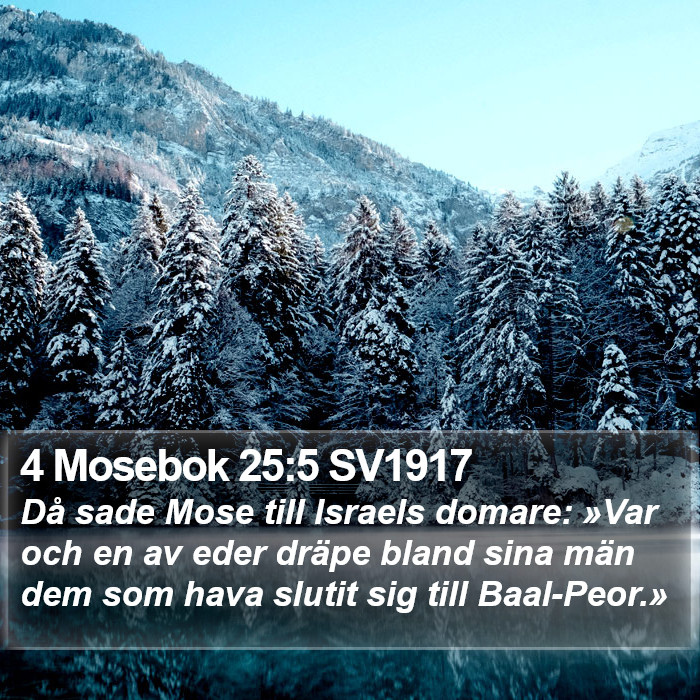 4 Mosebok 25:5 SV1917 Bible Study