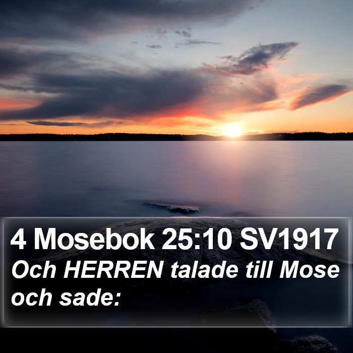 4 Mosebok 25:10 SV1917 Bible Study