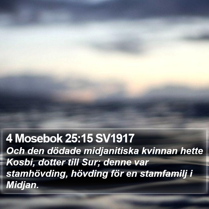 4 Mosebok 25:15 SV1917 Bible Study