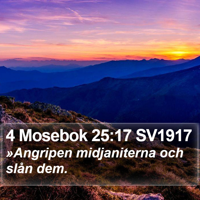 4 Mosebok 25:17 SV1917 Bible Study