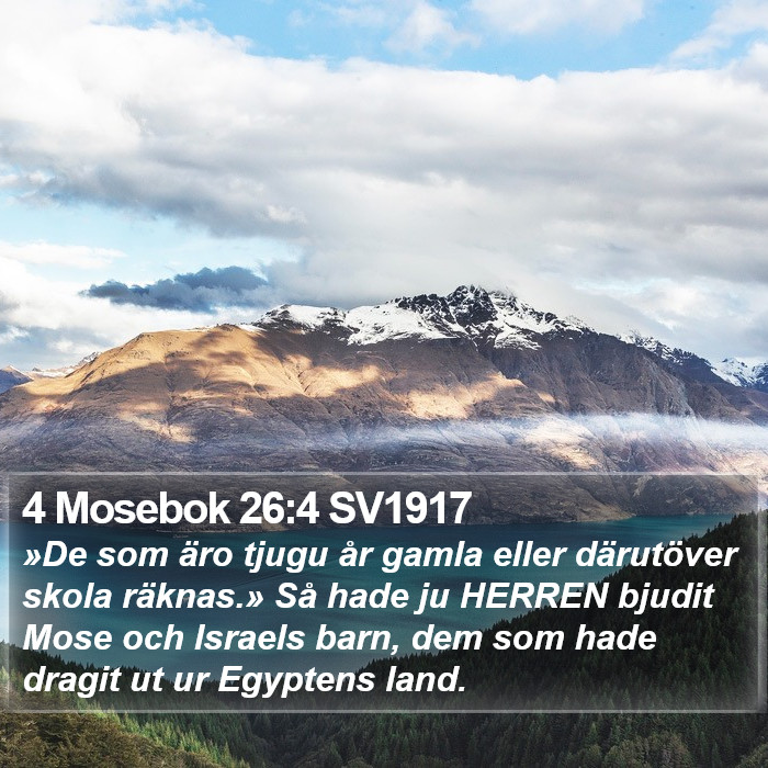 4 Mosebok 26:4 SV1917 Bible Study