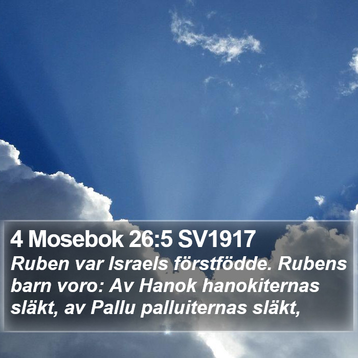 4 Mosebok 26:5 SV1917 Bible Study