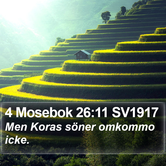 4 Mosebok 26:11 SV1917 Bible Study