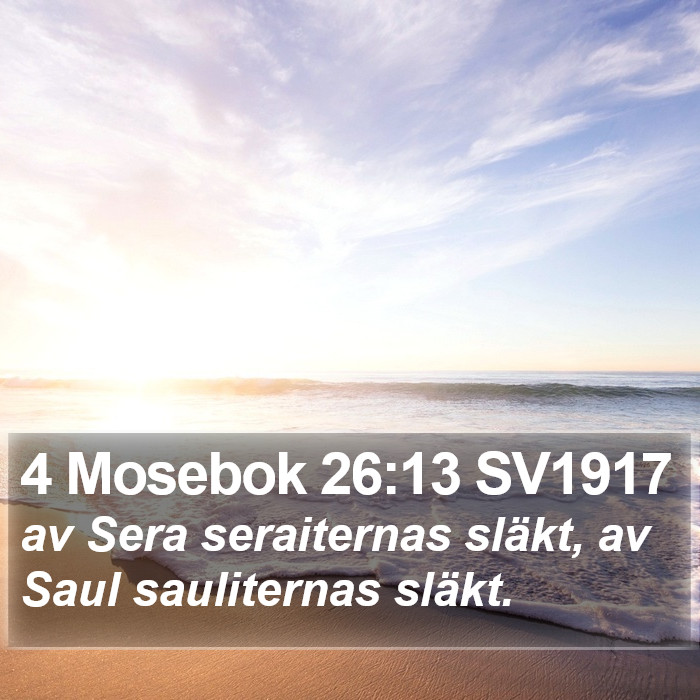 4 Mosebok 26:13 SV1917 Bible Study