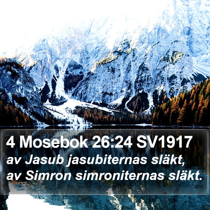 4 Mosebok 26:24 SV1917 Bible Study