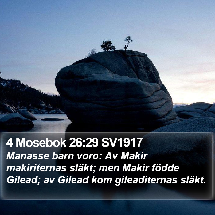 4 Mosebok 26:29 SV1917 Bible Study