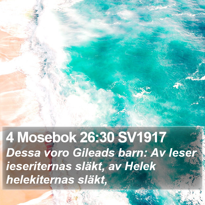 4 Mosebok 26:30 SV1917 Bible Study