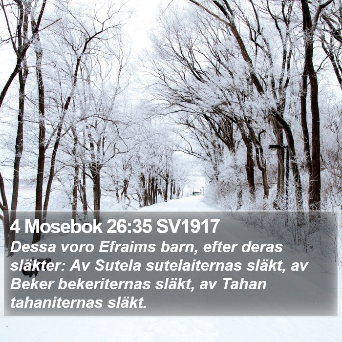 4 Mosebok 26:35 SV1917 Bible Study