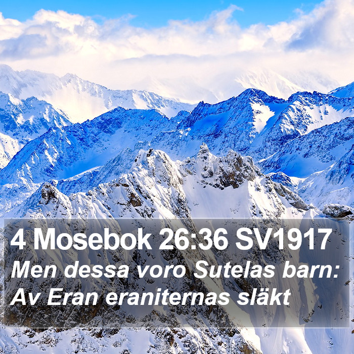 4 Mosebok 26:36 SV1917 Bible Study