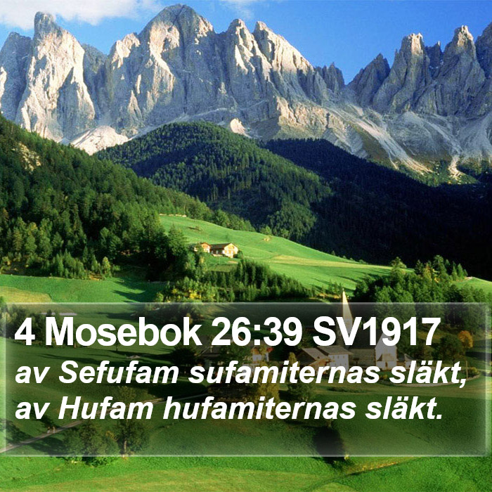 4 Mosebok 26:39 SV1917 Bible Study