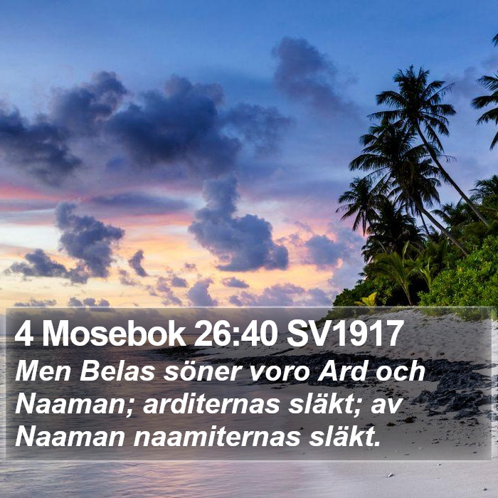 4 Mosebok 26:40 SV1917 Bible Study