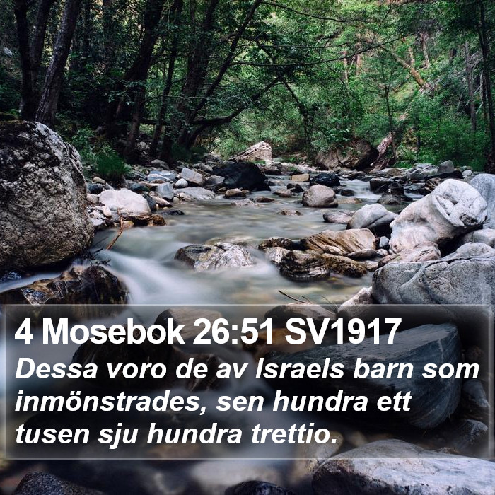 4 Mosebok 26:51 SV1917 Bible Study