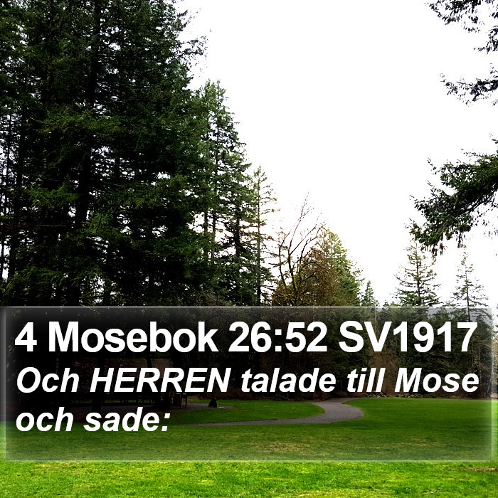 4 Mosebok 26:52 SV1917 Bible Study