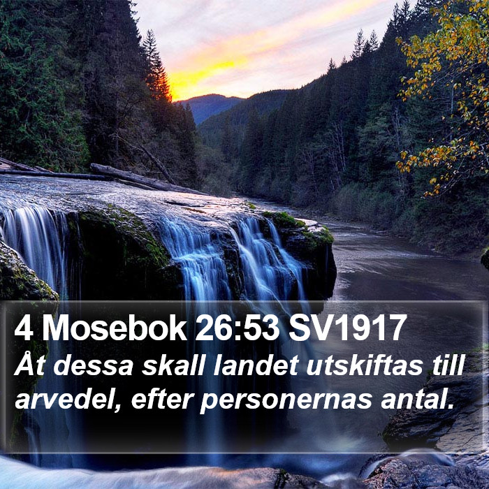 4 Mosebok 26:53 SV1917 Bible Study