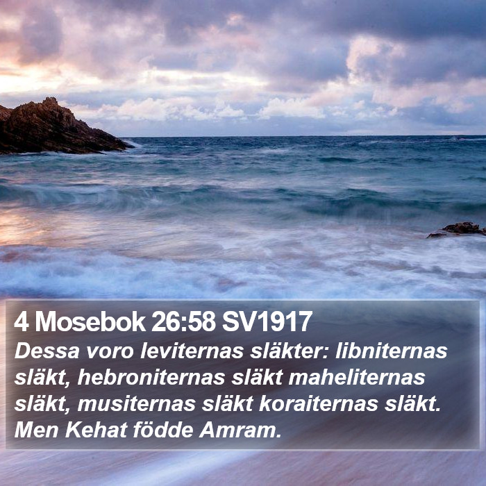 4 Mosebok 26:58 SV1917 Bible Study