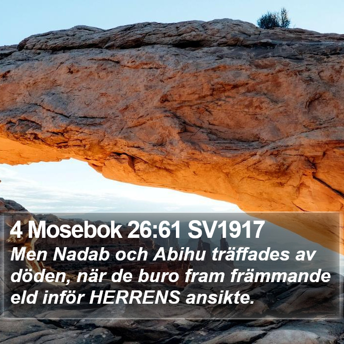 4 Mosebok 26:61 SV1917 Bible Study