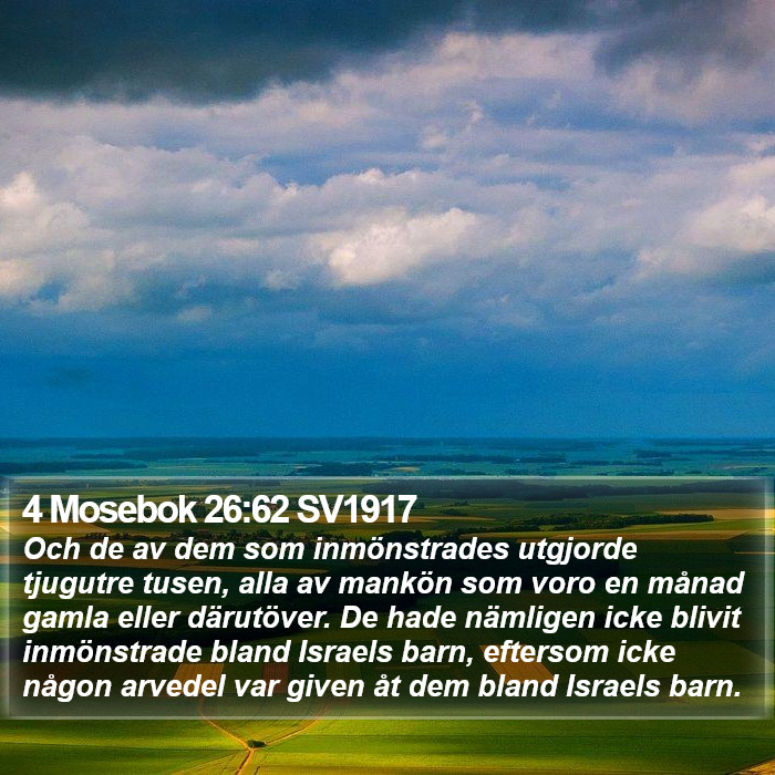 4 Mosebok 26:62 SV1917 Bible Study