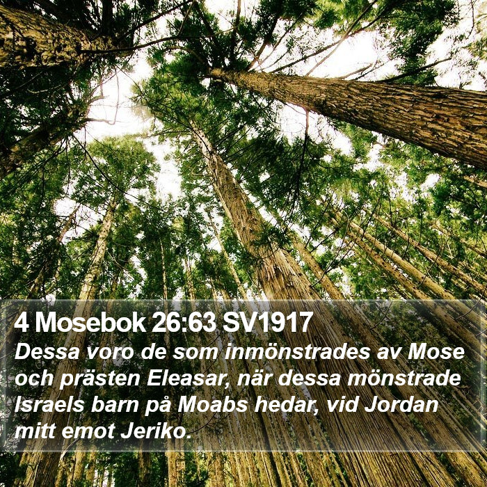 4 Mosebok 26:63 SV1917 Bible Study