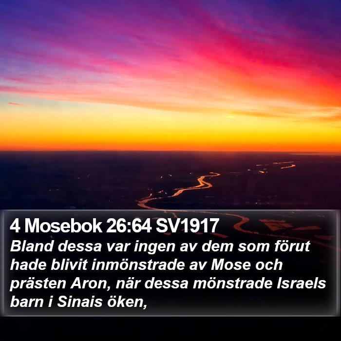 4 Mosebok 26:64 SV1917 Bible Study