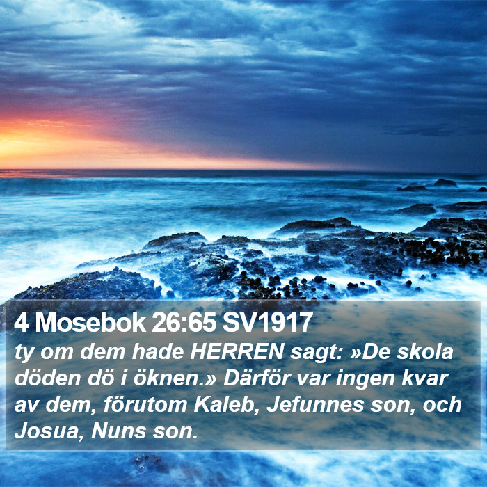 4 Mosebok 26:65 SV1917 Bible Study