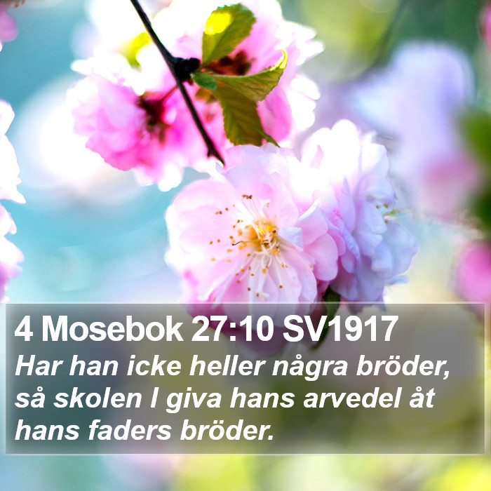 4 Mosebok 27:10 SV1917 Bible Study