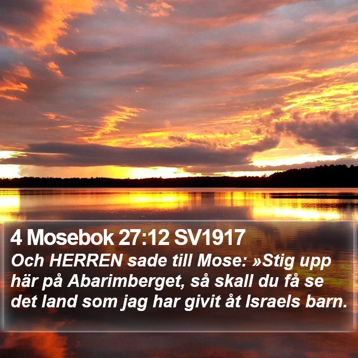 4 Mosebok 27:12 SV1917 Bible Study